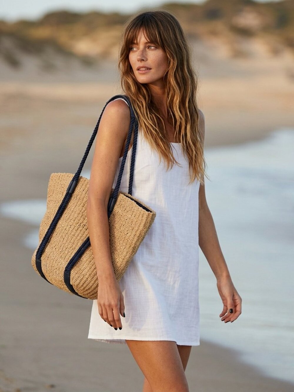 Beach Bag Farmers Market Bag Basket Tote NEW J. Crew